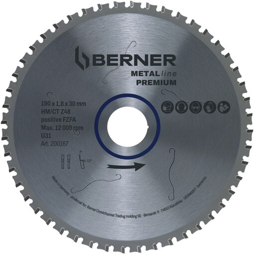Kreissägeblatt METALline Premium 160 x 1,6 x 20/16 mm P42 